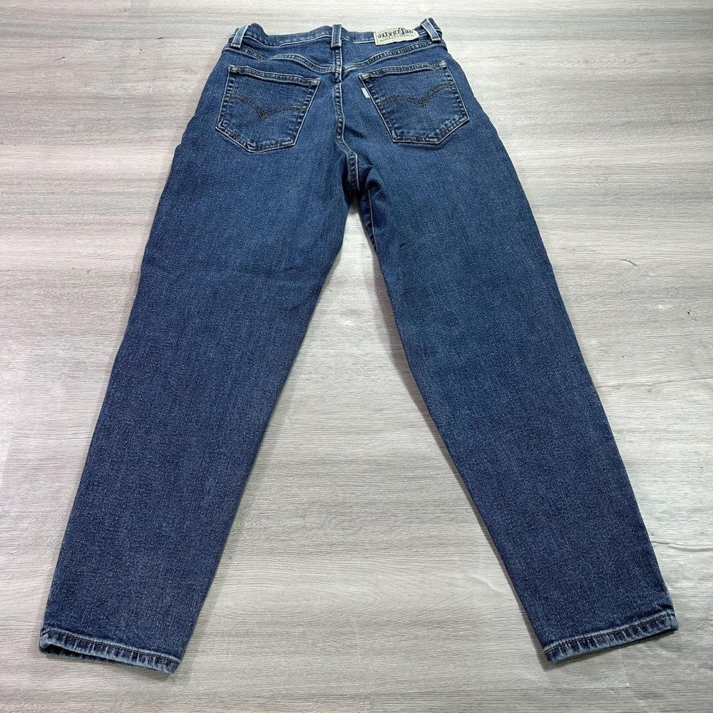 Levis SilverTab Mom Jean Jeans Womens 27x27 Blue High Rise Tapered Leg‎ Denim - Picture 2 of 15